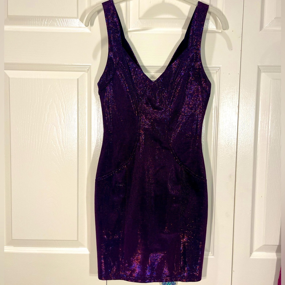 forever 21 purple glittery dress (S)